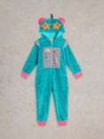 White Stuff Kids' Robot Onesie, Teal/Multi