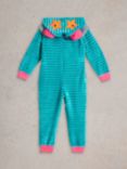 White Stuff Kids' Robot Onesie, Teal/Multi