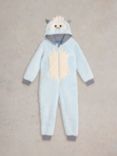 White Stuff Kids' Yeti Onesie, Light Blue