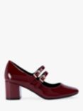 Carvela Harper Patent Leather Heeled Mary Janes, Red Wine