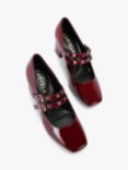 Carvela Harper Patent Leather Heeled Mary Janes, Red Wine