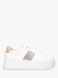 Carvela Jive Embellished Lace-Up Platform Trainers, White/Multi