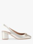 Carvela Poise Leather Slingback Court Shoes, Pale Gold