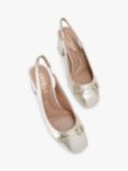 Carvela Poise Leather Slingback Court Shoes, Pale Gold