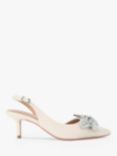 Carvela Regal Bow Leather Pointed Slingback Courts, Putty