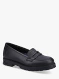 Hush Puppies Kids' Hazel Senior Loafer School Shoes, Black