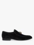 Kurt Geiger London Hugh Eagle Head Velvet Loafers, Black