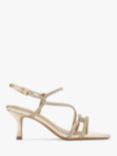 KG Kurt Geiger Audrey 2 Embellished Strappy Heeled Sandals, Gold