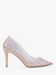 KG Kurt Geiger Aurora Embellished Pointed Heeled Courts, Blush