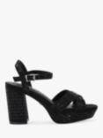 KG Kurt Geiger Fleur Embellished Flatform Sandals, Black