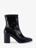 Carvela Strut Patent Block Heel Ankle Boots, Black