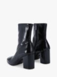 Carvela Strut Patent Block Heel Ankle Boots, Black