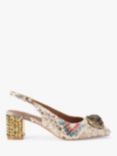 Kurt Geiger London Chelsea Embellished Block Heeled Slingbacks, Gold Gold