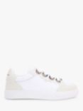 Kurt Geiger London Kensington Leather Embellished Eyelet Trainers, White