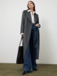 Jigsaw Wool Maxi City Coat, Charcoal