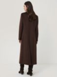 Jigsaw Wool Maxi City Coat, Chocolate