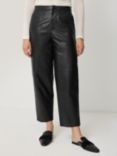 Jigsaw Leather Barrel Leg Trousers