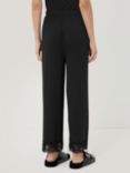 Jigsaw Lace Trim Trousers, Black