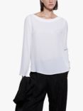 SISLEY Boat Neck Blouse, White