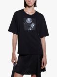 SISLEY Boy Fit Disco Ball T-Shirt, Black