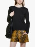 SISLEY Crew Neck Long Sleeve Top