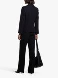 SISLEY Pleat Front Palazzo Trousers, Black