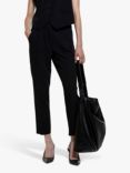 SISLEY Front Pleat Trousers, Black