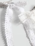 Mango Lacito Crochet Lace Bow Hair Clips, Pack of 2, White