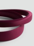 Mango Carolyn Satin Headbands, Set of 2, Burgundy