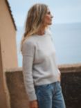 NRBY Sydney Cashmere Crew Jumper, Silver