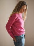 NRBY Sydney Cashmere Crew Jumper, Berry