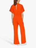 Sisters Point Girl Short Sleeve Jumpsuit, Orange