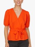 Sisters Point Nasa Short Sleeve Wrap Top, Orange