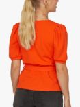 Sisters Point Nasa Short Sleeve Wrap Top, Orange