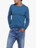 SISLEY Cotton Blend Crew Neck Jumper, Blue