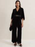 Phase Eight Myleen Velvet Jumpsuit, Black