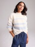 Cape Cove Stripe Wool Blend Jumper, Blue/Multi