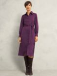 Hobbs Arianna Shirt Dress, Regal Purple