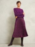 Hobbs Darla Wool Blend Jumper, Vibrant Purple