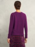 Hobbs Darla Wool Blend Jumper, Vibrant Purple