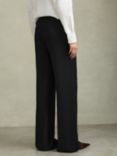 Reiss Petite Tansey Wide Leg Trousers, Black