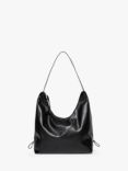 SISLEY Slouchy Drawstring Shoulder Bag, Black