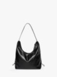 SISLEY Slouchy Drawstring Shoulder Bag, Black