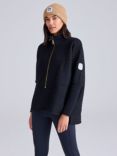 Cape Cove Borg Zip Fleece Top, Black