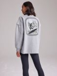 Cape Cove Mermaid Embroidered Jumper, Grey Marl