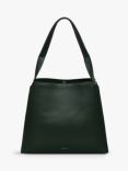 Radley The Belgrave Large Open Top Leather Shoulder Bag, Racing Green