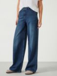 HUSH Agnes Wide Leg Jeans, Dark Blue Wash