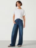 HUSH Agnes Wide Leg Jeans, Dark Blue Wash