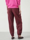 HUSH Ava Washed Cargo Trousers, Burgundy