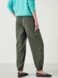 HUSH Ava Washed Cargo Trousers, Ivy Green